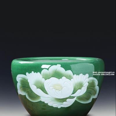 ANH SỨ HỌA TIẾT HOA SEN VẼ TAY